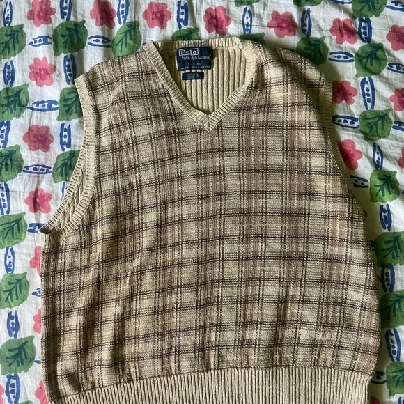 Polo Ralph Lauren Sweaters Polo By Ralph Lauren Mens Tan Plaid